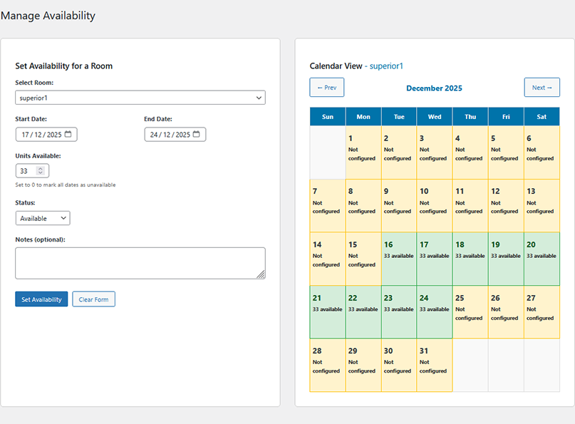 Availability Dashboard