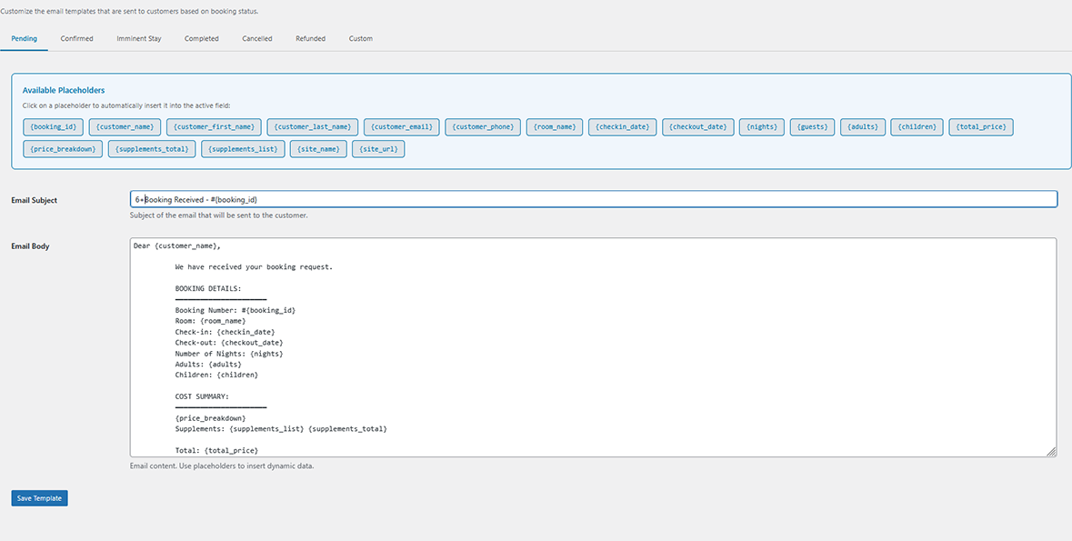 Email template editor